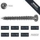 Fensterrahmenschrauben SILVERLINE Pan Head Rundkopf 7,5 x 62 - 212mm TX30