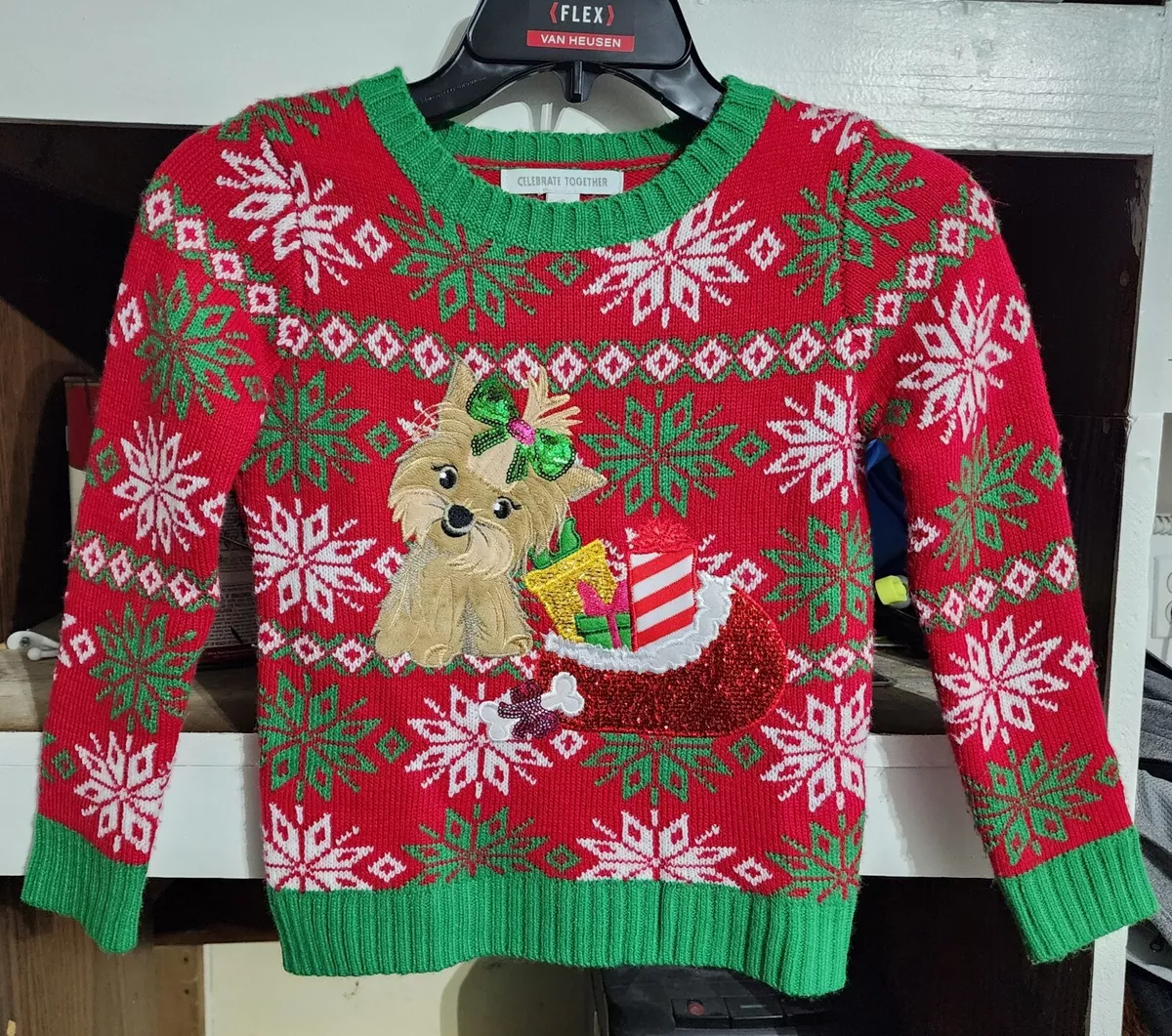Yorkie ugly shop christmas sweater