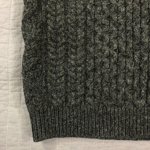 Aran Crafts Sweater Kids Boy Medium Girl Gray Merino Wool Fisherman Cable Knit - Picture 14 of 24