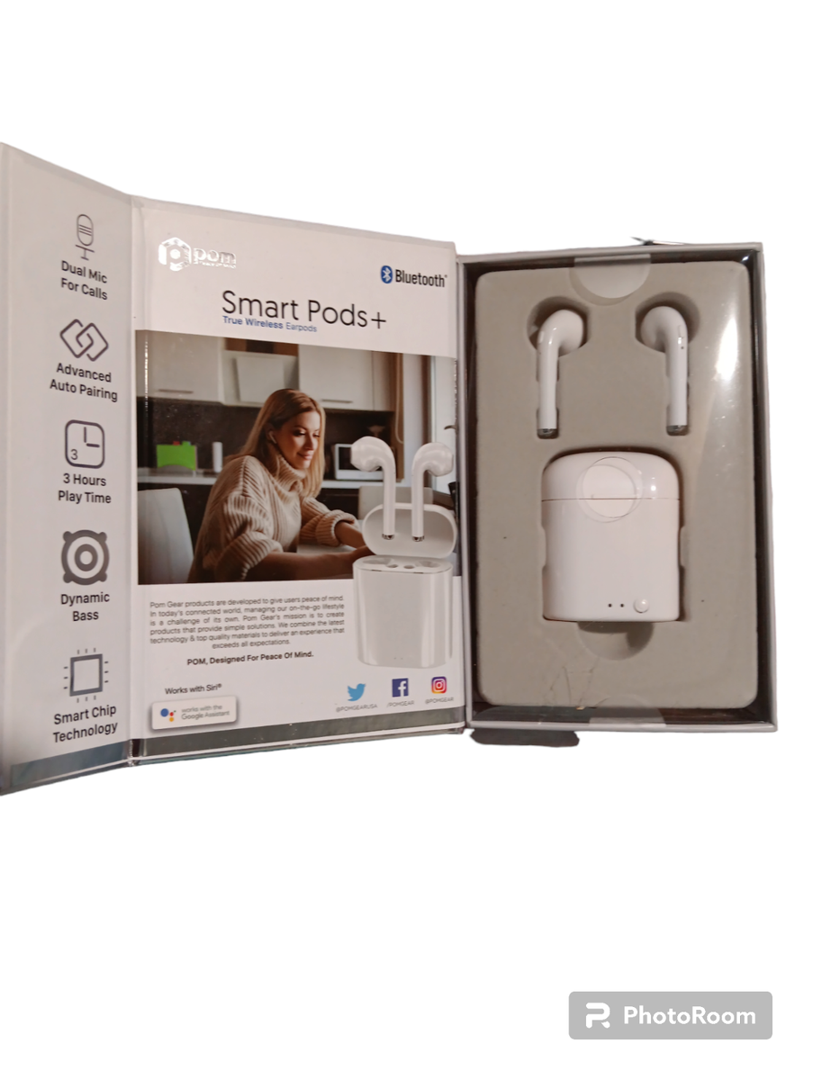 Pom Smart Pods True Wireless Bluetooth White New