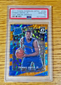 DENNIS SMITH JR. 2017-18 Donruss Optic #192 PSA 10 Rookie Fast Break Orange /193