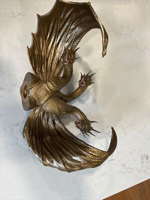 KING GHIDORAH キングギドラ Gold-Tone Plastic Coin Bank Godzilla
