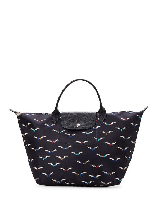 LONGCHAMP Navy Le Pliage Chevaux sac sac fourre tout acheteur modifié