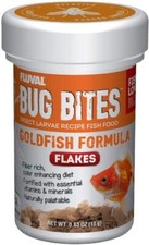 Aquarium, Fluval Bug Bites Insect Larvae Goldfish Formula Flakes 0.63 oz 