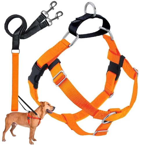 LikeNew_2 Hounds Design Freedom No Pull Dog Harness | Comfortable Co_Neon