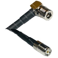LMR240UF QMA MALE ANGLE to MINI UHF FEMALE Coax RF Cable USA-Ship Lot