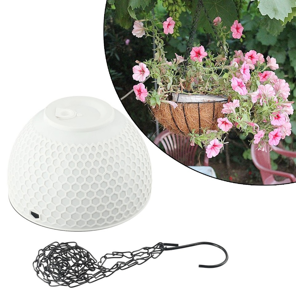 Flower Pot Hanging Basket Resin Rattan Plaited With Chain Basket