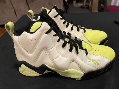 Reebok Kamikaze 2 Mid Glow Shoes Men's Size 10 2013 Yellow Glow In The Dark