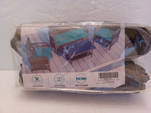 Outdoor Chair Covers Waterproof/Heavy Duty/Anti Fade 2 Pack W/Straps NEW SEE