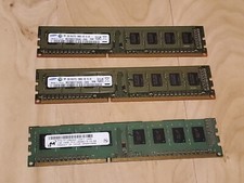 6GB 3x2GB Ram DDR3 PC3-10600V-08-10-AO Samsung/Micron Crucial