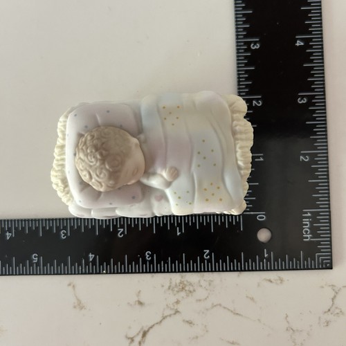 Vintage Enesco Precious Moments Baby Jesus Manger Come Let Us Adore Him Figurine - Picture 8 of 10