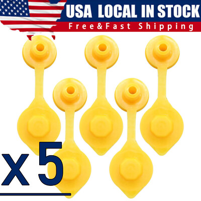 5Pcs Yellow Fuel Gas Can Jug Vent Cap Blitz Scepter Essence Midwest Eagle