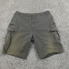 LL Bean Shorts Mens 38 Gray Cargo Utility Workwear Grunge Skate Faded Stained