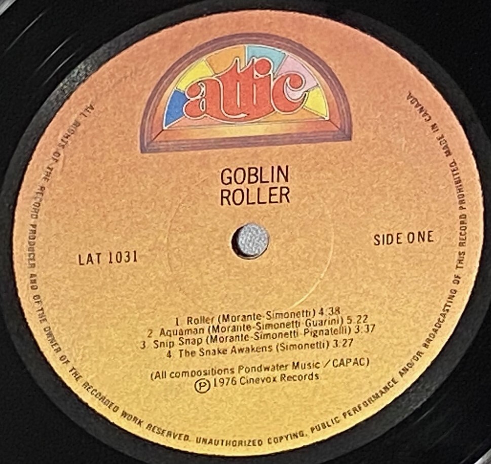 LP GOBLIN Roller (ORIG Vinyl, ATTIC, CANADA LAT 1031, 1976) NM/VG