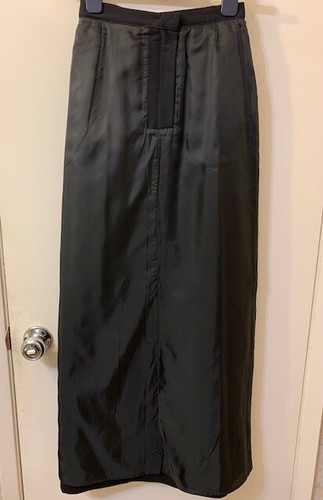 Emanuel Ungaro Paris Collection Wool Maxi Pencil Skirt - Black, Size 38 - Picture 3 of 11
