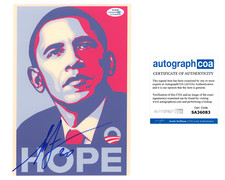 Shepard Fairey Signed Autographed 8x10 Photo Barack Obama HOPE ACOA COA