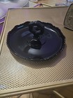 Vtg LE Smith? Black Amethyst Glass Candy Dish Bowl Curved Serving Tray JJ#63 — photo 1