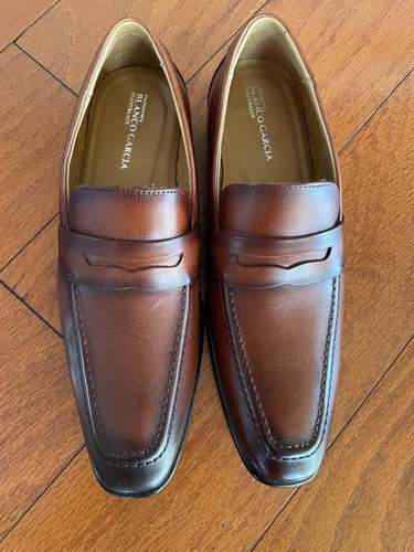 Blanco Garcia Bradon Penny Mocassino Whisky Bronzo Taglia 8 M (Fatto a Mano) - Foto 3 di 8