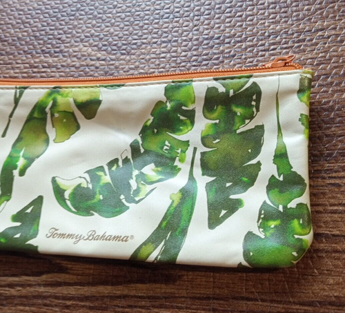 Tommy Bahama Travel Pouch Bag Makeup Pencil Case Palm Leaves - Picture 3 of 8