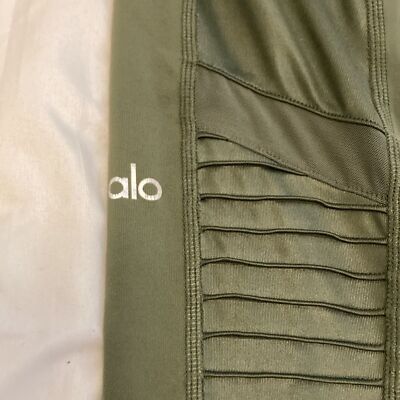 Alo Moto Leggings Olive Green Size XS | eBay