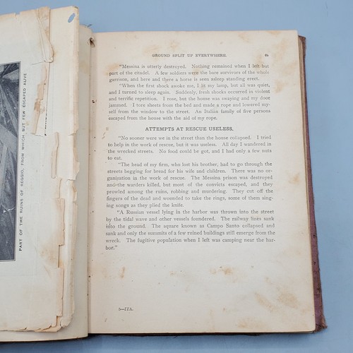 Italy’s Great Horror Earthquake & Tidal Wave Eruption 1909 Antique Disaster Book - Picture 21 of 24