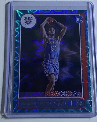 Jeremiah Robinson-Earl 2021 Panini Hoops Teal Explosion Rookie RC #225 Thunder
