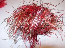 RED BRONZE WEAVING EYELASH DESIGNER KNITTING CRAFTS FIBER ARTS TASSEL 14G