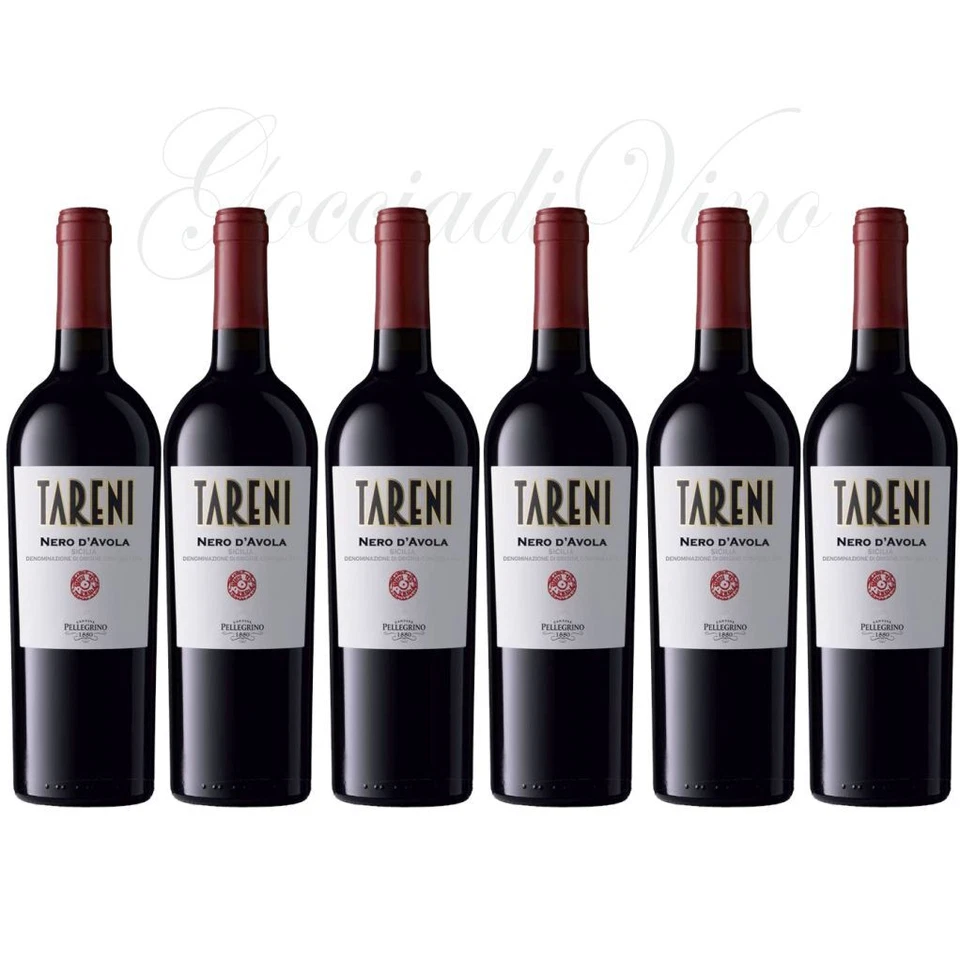 6 Bottiglie 6 NERO d'Avola TARENI Sicilia Carlo Pellegrino 2023 Carlo Pellegr...