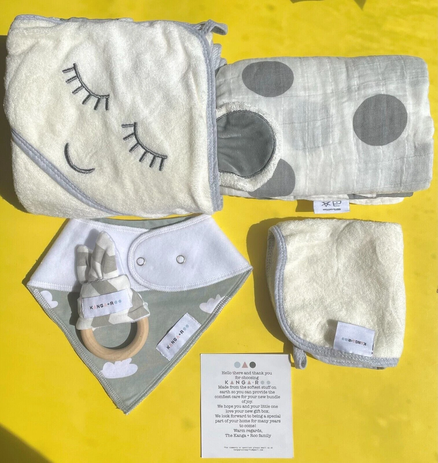 KangaRoo Newborn Baby Shower Set Boys Girls Bath Set