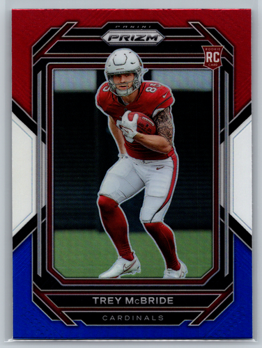 Trey McBride 2022 Panini Prizm Red White Blue Prizm Rookie #327 Cardinals