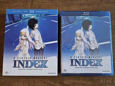A Certain Magical Index Season 1 One Anime Blu-Ray + DVD Brand New w/ Slipcover