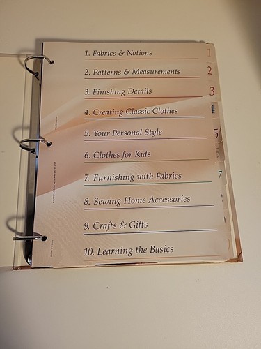 Sewing Step By Step Binder Collection Of Patterns Tips Steps 1-10 Vintage - Picture 3 of 7