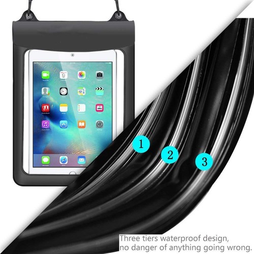 Universal Tablet Waterproof Case Dry Pouch Fits Devices Upto 12.9 Inch - Picture 6 of 7