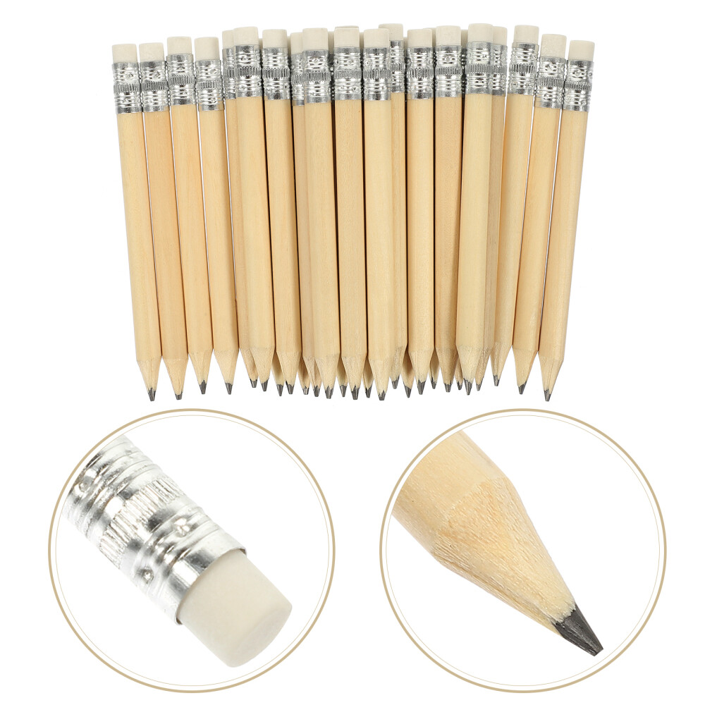 50Pcs Wooden Pencils Carpenter Mini Short Beginner Writing | eBay