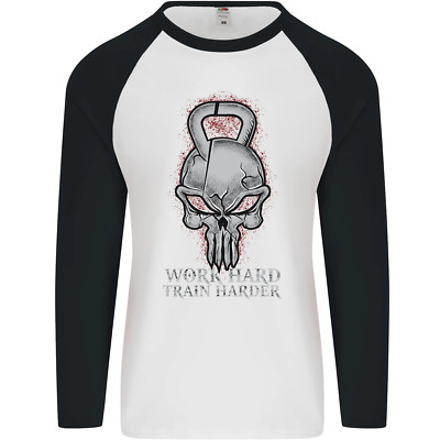 Work Hard Train Harder Training Top Training Herren L/S Baseball T-Shirt