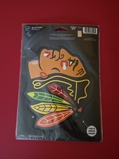 Chicago Blackhawks- NHL - 6.5  .5.5-Die Cut Logo Magnet, by Wincraft- Black