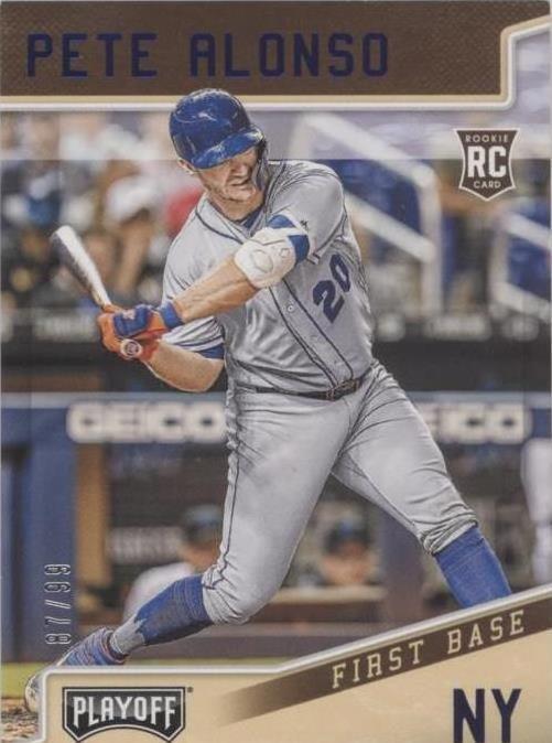 Alonso Rookie Blue 2019 Panini Chronicles - Playoff Pete Alonso #1 Blue /99 (RC) for sale ...