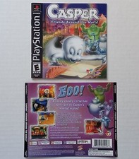 PS1 Playstation 1 - manual & back cover art for Casper Friends Around the World
