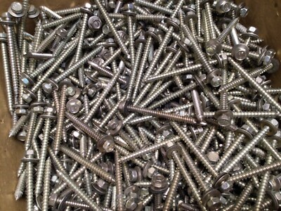 100X Stainless Steel Bonded Rubber Sealing Screws 14x3 Type A 100pcs