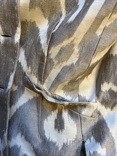 CHADO Ralph Rucci Ikat Animal Print Blazer/Sakko Gr. 6 Leinen Seide Baumwollmischung - Bild 15 von 16