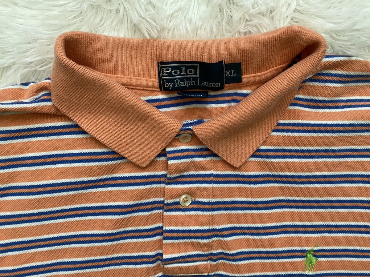 Polo Ralph Lauren Men's Polo Shirt Sz XL Short Sleeve Orange