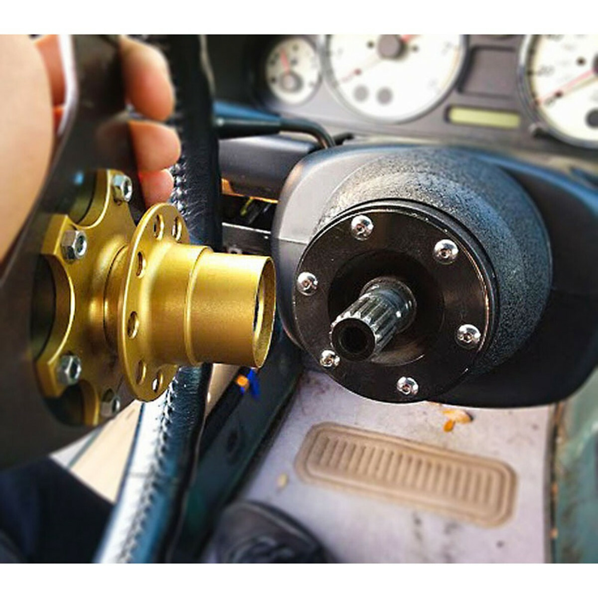 Pro Course Snap Off Volant Démontage Rapide Boss Kit Moyeu Adaptateur Titane eBa