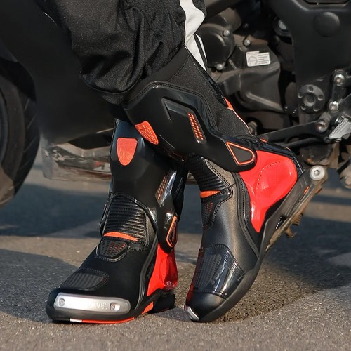 Professional Motorcycle Racing Boots Men's Biker Cycling Shoes Training Footwear - Picture 20 of 27
