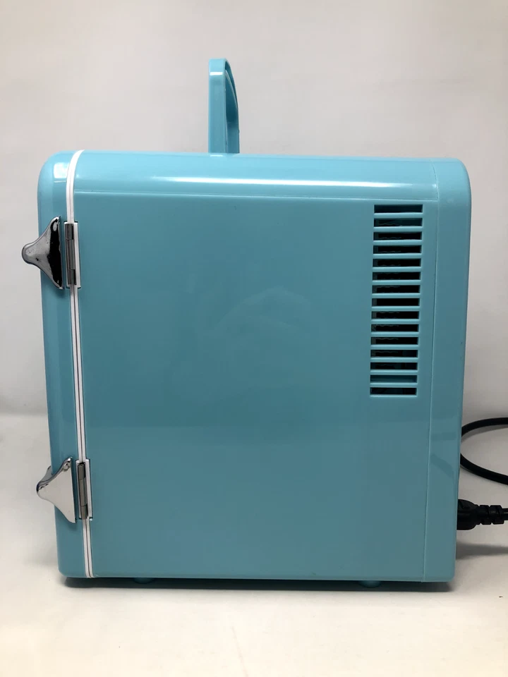 Mini nevera Koolatron azul claro 6 latas AC/DC enfriador termoeléctrico probado funciona Foto 4 de 4