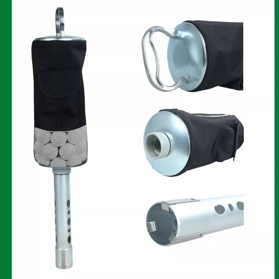 Golf Ball Shag Bag with Aluminum Tube Easy Pickup Zippered Bag Made in the USA - Image 2 of 4