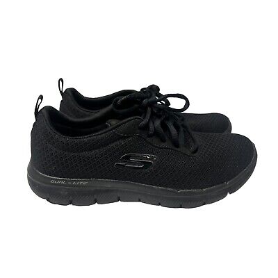 SKECHERS Memory Foam ブラック スニーカー Skechers Lite-Weight Wide Fit Memory Foam Women's Size 7