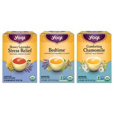 Yogi Night Time Tea Variety Pack 16 Count Relaxation Stress Relief Herbal Tea