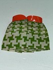 Vintage Sears Young Ideas Skipper Barbie Doll Mod Mini Skirt 1513 Green Orange — photo 2
