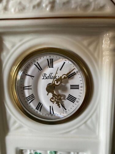 Belleek Glenveigh Shamrocks Mantel Regaluhr 8""x6""x3"" Mercedes Quarzwerk - Bild 2 von 14