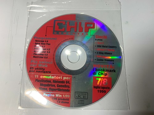 CD CHIP COMPUTER RIVISTA - 7/8 LUGLIO AGOSTO 1999 - Zdjęcie 2 z 2
